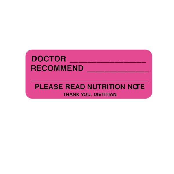 Doctor / Recommended Label 7/8 x 1-5/8"